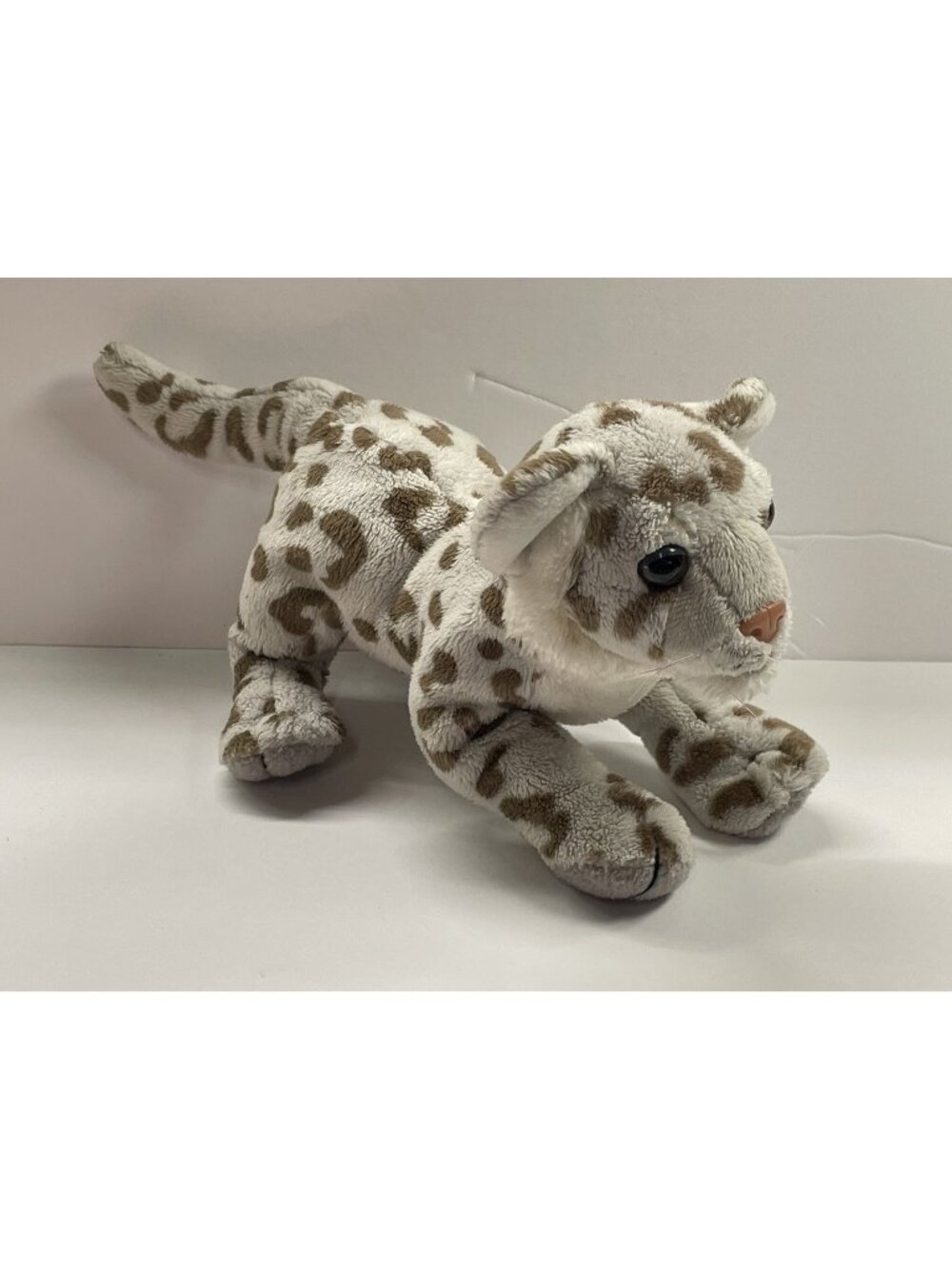 SOS Save Our Space Snow Leopard Plush Stuffed Animal Medium Vintage